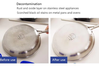 Nettoyant multifonctionnel, élimine les taches d'huile, le tartre, le nettoyage de la cuisine en acier inoxydable, du four, des toilettes, crème nettoyante tout usage, pâte nettoyante