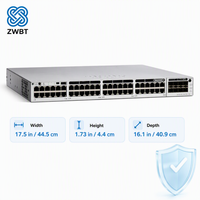 Cisco Switch Catalyst C9300-48S-M 48 Port GbE SFP Layer 3 Switch 256Gbps 480G StackWise Modular 10G Uplinks Meraki Cloud Managed.