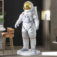 Figurines modernes personnalisées en résine, statue en fibre de verre, sculpture d'astronaute