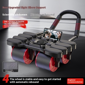 Kit Ruota Addominale con Ritorno Automatico, Attrezzatura per Allenamento, Equipaggiamento per Esercizi di Forza del Core in Gomma per Palestra Domestica - Product Image 5