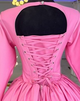 Robes élégantes pour femmes à col rond, manches longues, avec lanière dorsale, taille haute, coupe trapèze, Sehe Fashion