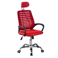 Chaise de bureau ergonomique pivotante à prix abordable avec accoudoirs et dossier en maille, chaise de bureau moderne avec appui-tête