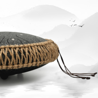 Jinfang 6/8/10 Inch Portable Steel Tongue Drum 15 Notes C/D Key Ethereal Drum Percussion Instrument for Sound Bath