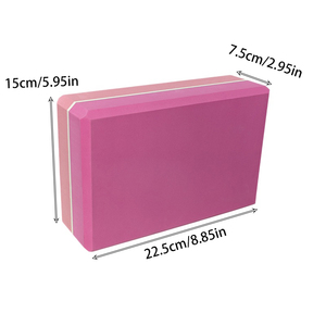 Bloques de Yoga de Espuma EVA de Alta Densidad, Antideslizantes, Personalizables, de Dos Tonos, para Entrenamiento y Ejercicios de Yoga - Product Image 2
