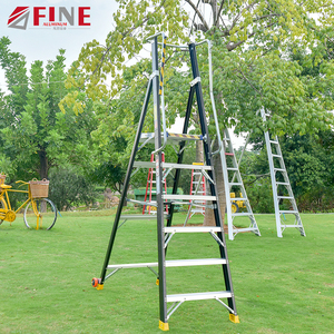 Làm Việc Trên Không 3 Bước Dưới Di Động Cán Leveller Sợi Thủy Tinh Nền Tảng Thang - Product Image 4