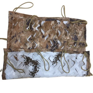 Rede de camuflagem de poliéster de três camadas para caça deserto camuflagem neve branca camuflagem dupla face - Product Image 1