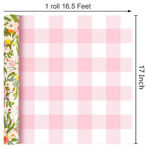 Pink and <b>white</b> floral pattern gift <b>wrapping</b> <b>paper</b> Fashionable romantic and light hearted <b>wrapping</b> <b>paper</b> Customizable - Product Image 6