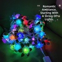 Guirlandes lumineuses LED roses blanc chaud IP44 à effet clignotant pour décorations de Noël et de mariage