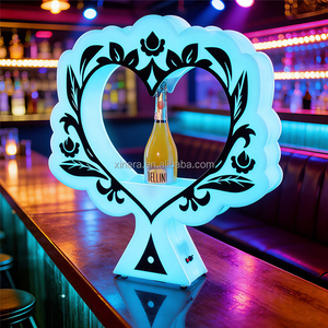 Custom <b>LED</b> Heart-Shaped Wine Bottle Presenter, Luminous <b>Tree</b>-Style Holder for Nightclub VIP Service - Product Image 2