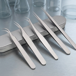ASAP Pince à épiler pour cils en acier inoxydable fin, écologique et durable, à pointe lisse de 10 mm, outils d'extension de cils, pince à cils - Product Image 3