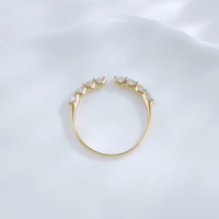 Anelli di fidanzamento Halo Bypass Starlight con gambo dritto in oro giallo 18 carati e diamanti HPHT coltivati in laboratorio per donna, anello con diamante coltivato in laboratorio
