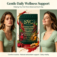 SYC BIO Gommes au Poivre de Cayenne Ingrédients Premium 60 Unités Soutien Quotidien au Bien-être Adulte Naturel Marque Privée OEM ODM Usine