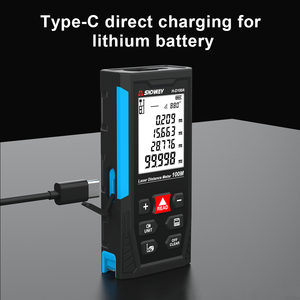 Sndway เครื่องวัดระยะทางเลเซอร์แบบ2 in 1, เครื่องวัดระยะทางเลเซอร์แบบ2อิน1พร้อมเทปวัดการสอบเทียบด้วยตนเองชุด100การจัดเก็บข้อมูลเครื่องค้นหาช่วงเลเซอร์ - Product Image 5