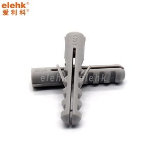 ELEHK 4*20 5*25 6*30 8*40 10*50 12*60 14*75mm Cheville murale en plastique en forme de poisson grise, ancre d'expansion grise, <span class=keywords><strong>goujon</strong></span> d'expansion - Product Image 1