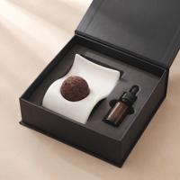 Diffuseur de parfum en pierre avec support en céramique, design vague, pierres d'aromathérapie aux huiles essentielles, décoration d'intérieur, désodorisant