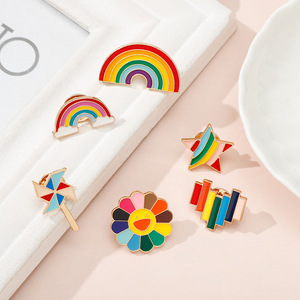 Accesorios de Aleación para Niños, Creativos, con Diseño de Girasol de Dibujos Animados, Impresión UV 3D Personalizada, Arcoíris, Coloridos, Lindos y Brillantes - Product Image 1