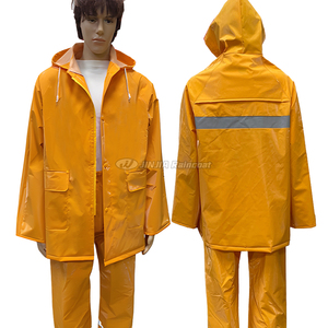 Prix d'usine 2 pièces Combinaison de pluie de travail Imperméable Veste de pluie pour moto Imperméable en PVC polyester résistant pour hommes - Product Image 6