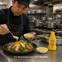 Sauce moutarde jaune halal 226g, bouteille prête à l'emploi, arôme alimentaire, marque OEM/ODM, durée de conservation de 18 mois, modèle SAU-034