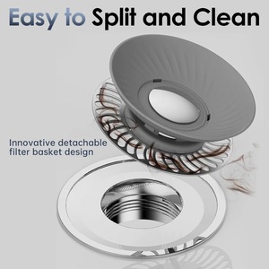 Desagüe de fregadero de acero inoxidable moderno, lavabo de desbordamiento de lavabo comunal, artículos sanitarios de baño, desagüe de aguas residuales para <span class=keywords><strong>baños</strong></span> - Product Image 5