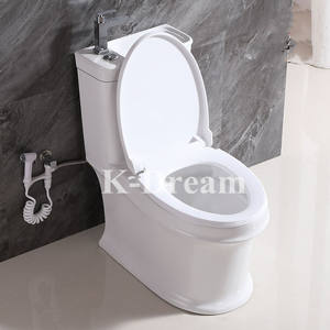 WC monobloc en céramique émaillée blanche KD-T080P Grace avec lavabo sur plan, économie d'<span class=keywords><strong>eau</strong></span>, fabriqué à Chaozhou - Product Image 3