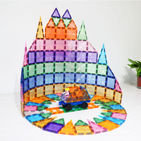 Jeu de construction magnétique pour enfants Wellbbplay, 160 pièces, thème bâtiments célèbres, jouet éducatif, 3 ans et plus