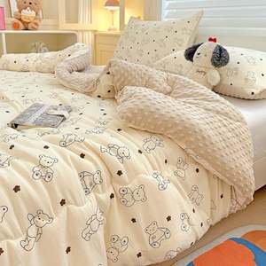 Edredones de Invierno de Algodón Súper Suave, Manta de Felpa de Doble Cara para Invierno y Otoño - Product Image 2