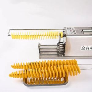 Máquina Eléctrica Automática de Acero Inoxidable para Cortar Patatas en Espiral, Máquina para Hacer Patatas en Espiral y Aros de Patatas - Product Image 4