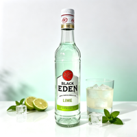 Étiquettes personnalisées en papier kraft auto-adhésives imperméables pour bouteilles de vin, autocollants pour liqueur Black Eden Lime, impression mate/brillante personnalisée