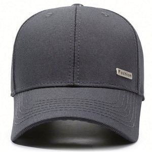 Mens Spring Autumn Sun protection Sports <b>Cap</b> Small Iron Label Simple Atmospheric Dome <b>Plain</b> Baseball <b>Cap</b> - Product Image 6