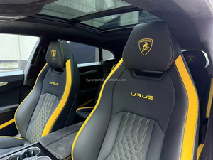 Coprisedili Auto Completi Personalizzati in Pelle Nera e Gialla per <span class=keywords><strong>Lamborghini</strong></span> Urus 2018-2026 - Product Image 1