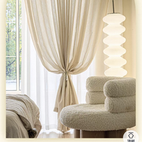Voilage Jacquard Paisley Français de Luxe, Rideau Transparent Élégant avec Volants en Dentelle, Voile de Fenêtre Filtrant la Lumière, Décoration Intérieure Sur Mesure