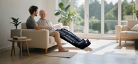 Bottes de compression d'air à 4 chambres séquentielles pour la récupération des athlètes, masseur de jambes, système de drainage lymphatique par pompe pour la thérapie à domicile