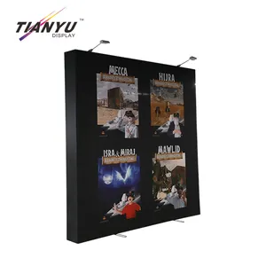 Tianyu Factory Custom trade show booth Tension Fabric Pop Up Banner advertising Display Stand With Led Light