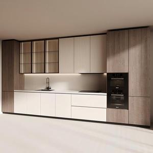 Mobili da <span class=keywords><strong>Cucina</strong></span> Moderni Economici in Legno di Bassa Qualità, Pensili e Base per <span class=keywords><strong>Cucina</strong></span> con Frigorifero - Product Image 2
