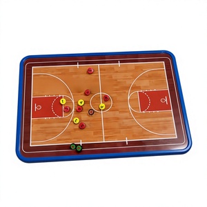 Tableau tactique de basketball imprimé bleu, double face, portable, effaçable, pour entraîneur - Product Image 1