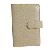 Carpeta de anillas de PU impermeable A6 con patrón de piel de cocodrilo presupuesto opción al por mayor colorido tamaño A5 precio bajo