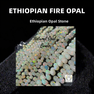Natural Ethiopian Welo Gemstone Rondelle <b>Stone</b> <b>Beads</b> 8mm Opalescent with Iridescent Rainbow Hues Loose Strand for Jewelry Making - Product Image 2
