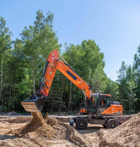 Escavadeira tipo rodas 20ton <span class=keywords><strong>21</strong></span> <span class=keywords><strong>t</strong></span> DX210W-9C com pneus pneumáticos sólidos - Product Image 5