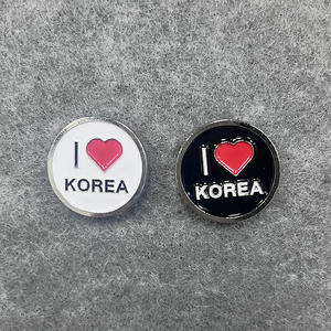 دبابيس شارة مخصصة في بلدان مخصصة I Love Korea دبوس مينا مستدير دبابيس شخصية - Product Image 5