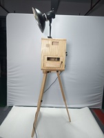 Photomaton tout-en-un en bois avec écran tactile 15,6 pouces compatible PC et imprimante DNP 620/620A pour location événementielle (mariages, fêtes)
