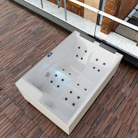 Baignoires de spa Jaccuzie de conception moderne pour l'extérieur chaud petit rectangle et fonction de massage capacité de 2 personnes