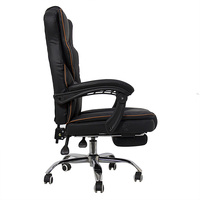 Chaise de bureau à roulettes en cuir blanc confortable patron directeur exécutif avec bras chaise de canapé de bureau inclinable de grande taille pour une longue séance