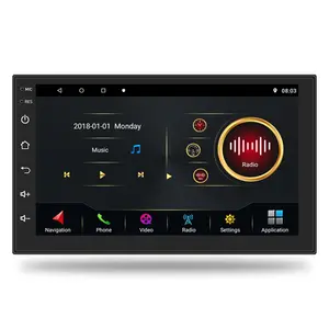 2din android Car radio with 7 in 10.0 version Navigation GPS for universal Stereo Video DVD Player