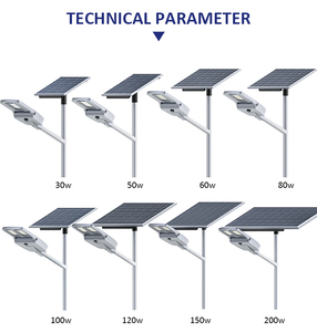 60W to 200W Solar Street Lamp Waterproof Outdoor All-in-Two Split Type <b>with</b> IP66 Rating - Product Image 2