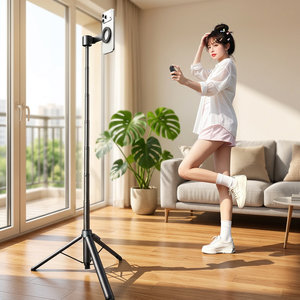 Nuovo Arrivo Y30 Asta Selfie 1.8M con Treppiede Magnetico e Supporto Telefono Bifacciale per Vlogging all'Aperto, Live Streaming e Registrazione - Product Image 1