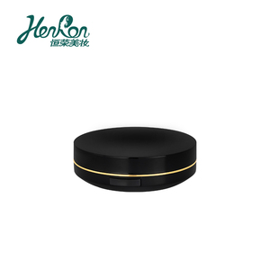 Boîtier <span class=keywords><strong>compact</strong></span> cosmétique rond vide en plastique noir emballage en poudre étui <span class=keywords><strong>compact</strong></span> à poudre pressé pour cosmétique - Product Image 6