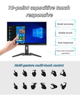 Moniteur PC professionnel 23.8 pouces Écran Full HD 1080p avec taux de rafraîchissement 75Hz Panneau IPS Moniteur tactile tout-en-un pour ordinateur