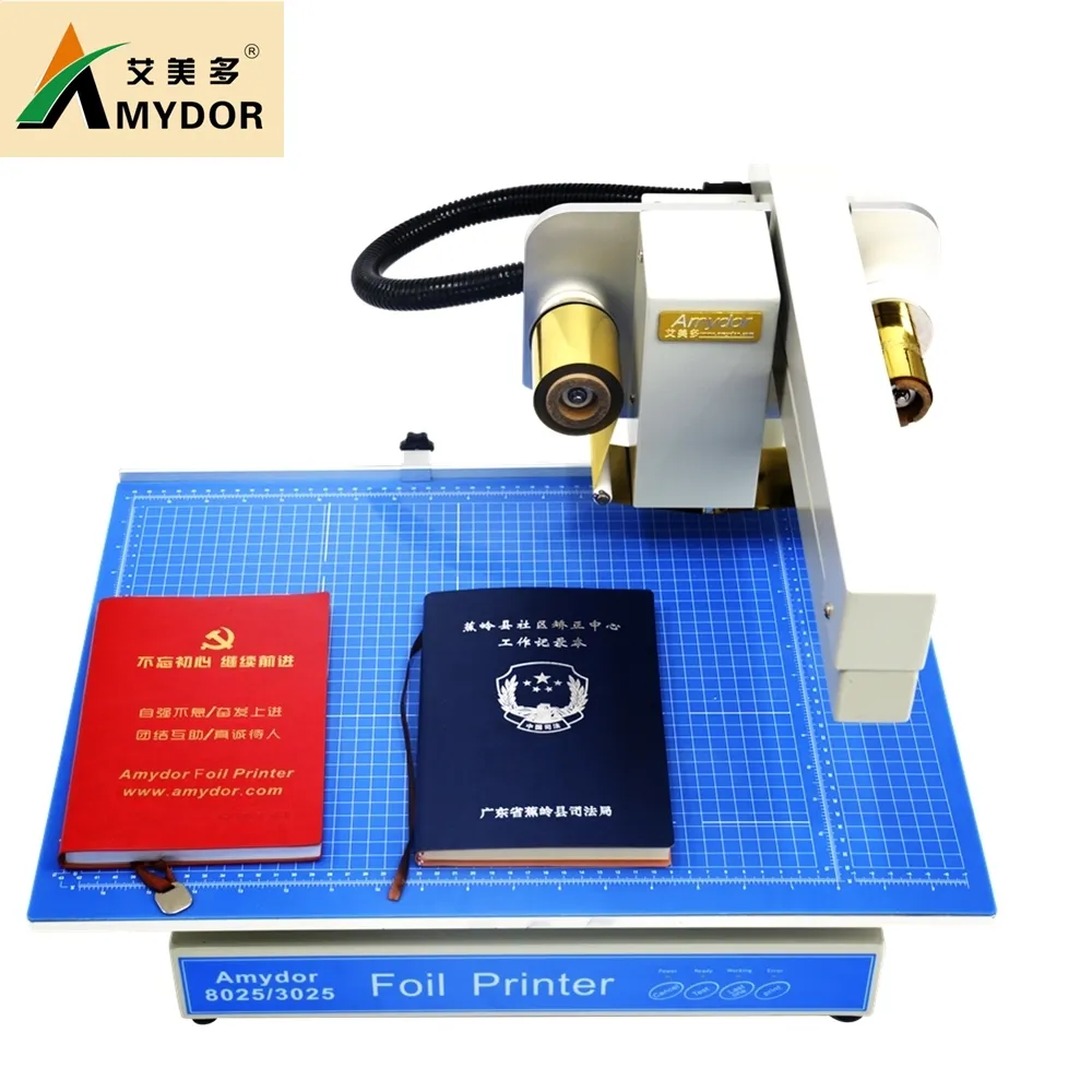 Amydor A4 size AMD 3025 computer control digital hologram auto hot gold foil stamping printer machine price in China