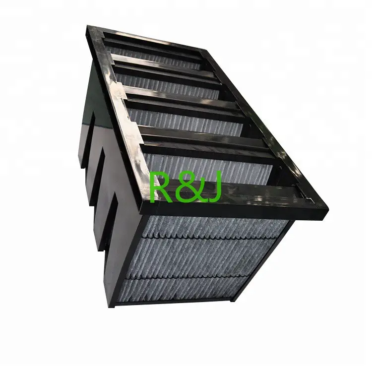Carbono v banco de filtro medio Eficiencia del filtro de aire de marco de ABS de filtro de aire