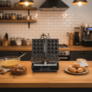 เครื่องทำเค้กวอลนัทอัตโนมัติรุ่นใหม่ CookTech เครื่องทำฮอตเต็อกเกาหลี สแตนเลส SUS304 ควบคุมแบบสัมผัส ควบคุมดิจิตอลอัจฉริยะ - Product Image 3